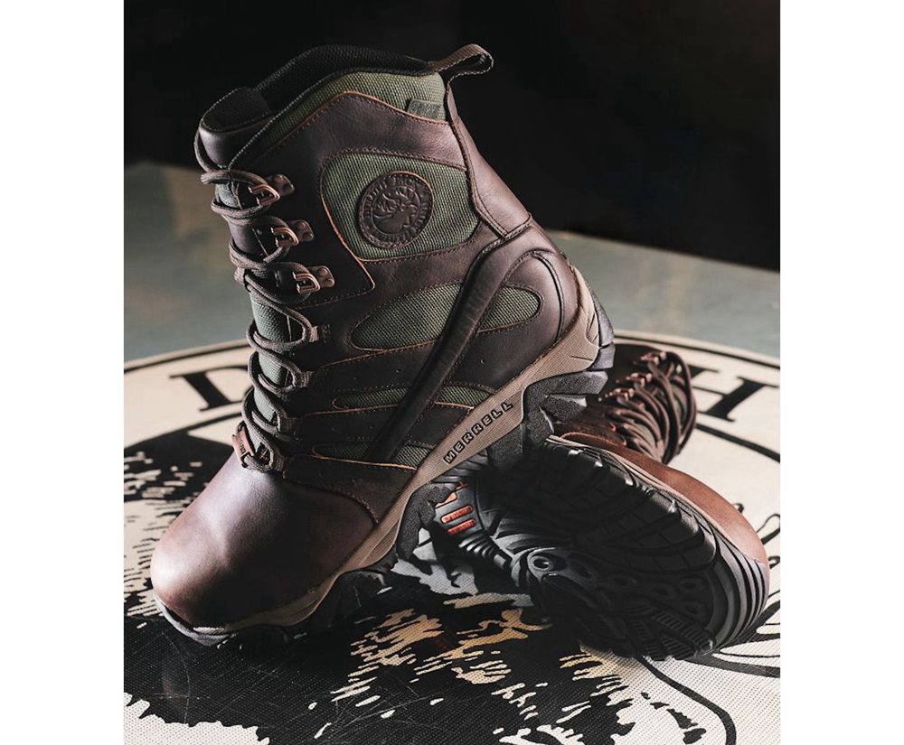 Botas Homem - Merrell Moab Duluth Pack 8\" Waterproof Sr - Marrom - ZTA167290